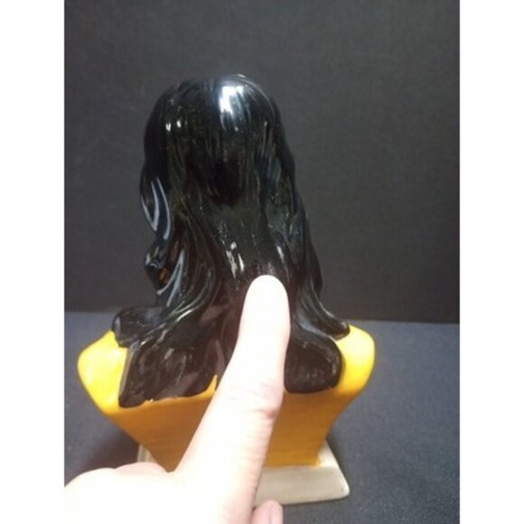 Vintage Hand Painted Bust Of Jesus  7 In - Picture 4 of 8